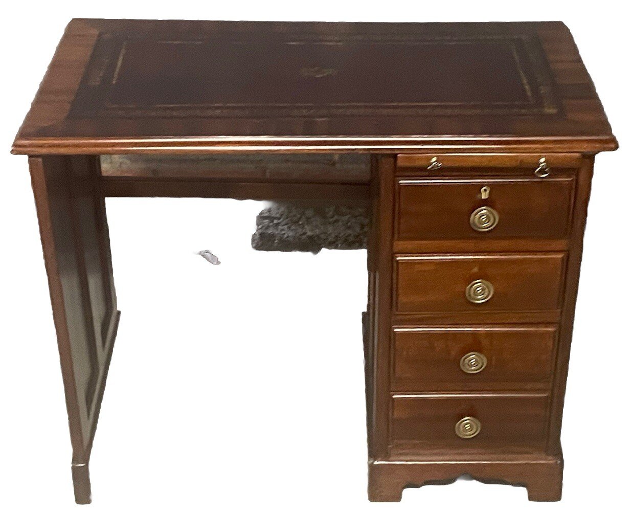 s-l1600-1027.jpg Superb Small Mahogany Arts Crafts Victorian Writing Desk - Image 1