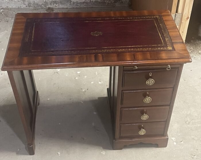 Superb Small Mahogany Arts Crafts Victorian Writing Desk - Image 3