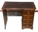 Superb Small Mahogany Arts Crafts Victorian Writing Desk - Image 4