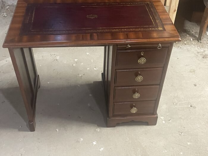 Superb Small Mahogany Arts Crafts Victorian Writing Desk - Image 5