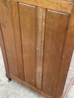 Superb Art Deco Walnut Tallboy Cabinet Huge Storage - Image 4