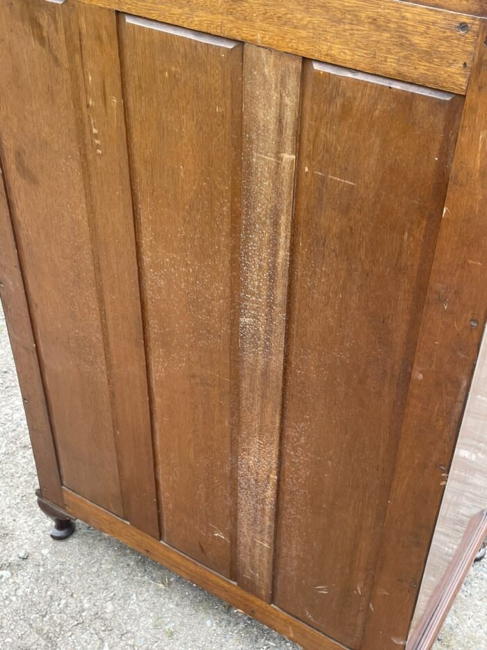 Superb Art Deco Walnut Tallboy Cabinet Huge Storage - Image 4