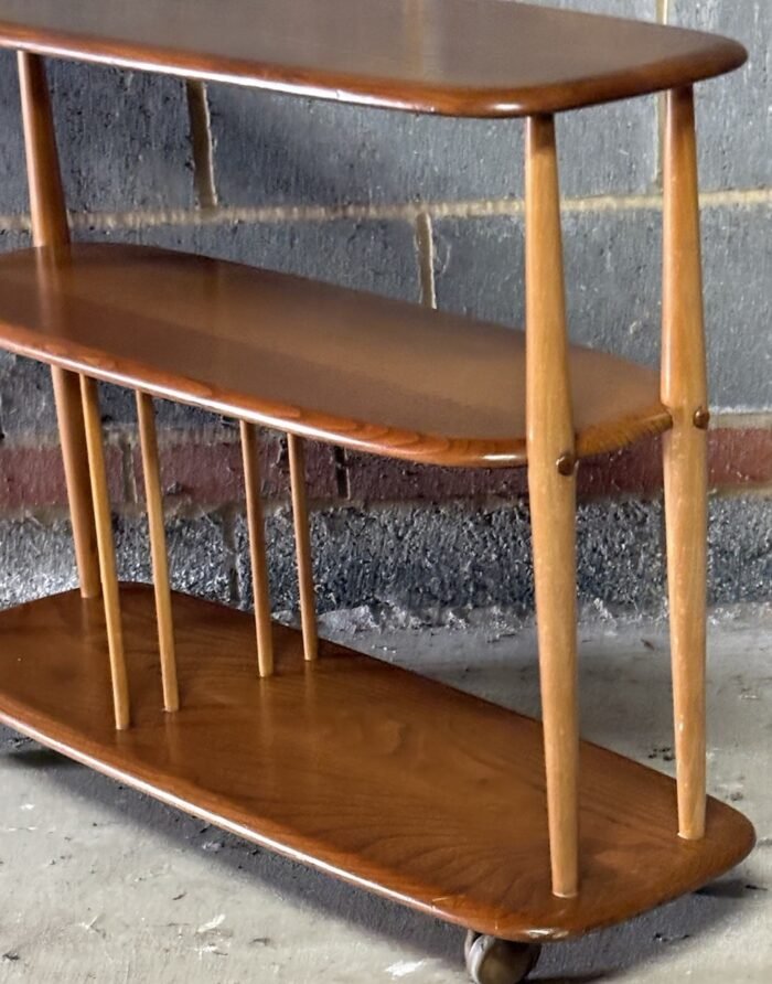 Fine Retro Ercol Trolley Display Stand / Room Divider Solid Elm & Beech - Image 4
