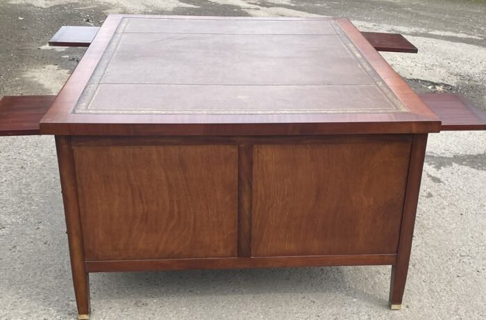 Amazing Large Victorian Style Mahogany Partners Desk 10 Drawers - Image 5