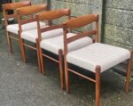 Rare Danish Bramin Teak Dining Chairs H W Klein Mid Century
