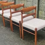 Rare Danish Bramin Teak Dining Chairs H W Klein Mid Century
