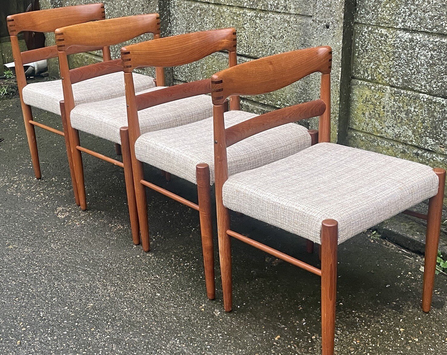 s-l1600-1082.jpg Rare Danish Bramin Teak Dining Chairs H W Klein Mid Century - Image 1