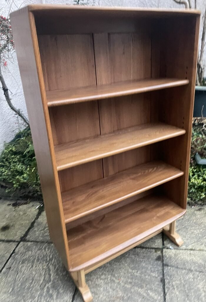 Stunning Rare Retro Ercol Windsor Bookcase Solid Elm Mid Century - Image 4