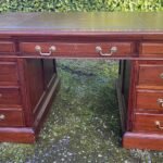 Superb Late Victorian Mahogany Pedestal Desk Antique Writing Desk  Description