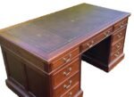 Superb Late Victorian Mahogany Pedestal Desk Antique Writing Desk  Description - Image 3