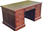 Superb Late Victorian Mahogany Pedestal Desk Antique Writing Desk  Description - Image 5
