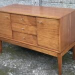 Quality Small Danish Style Uniflex Teak Sideboard  Description