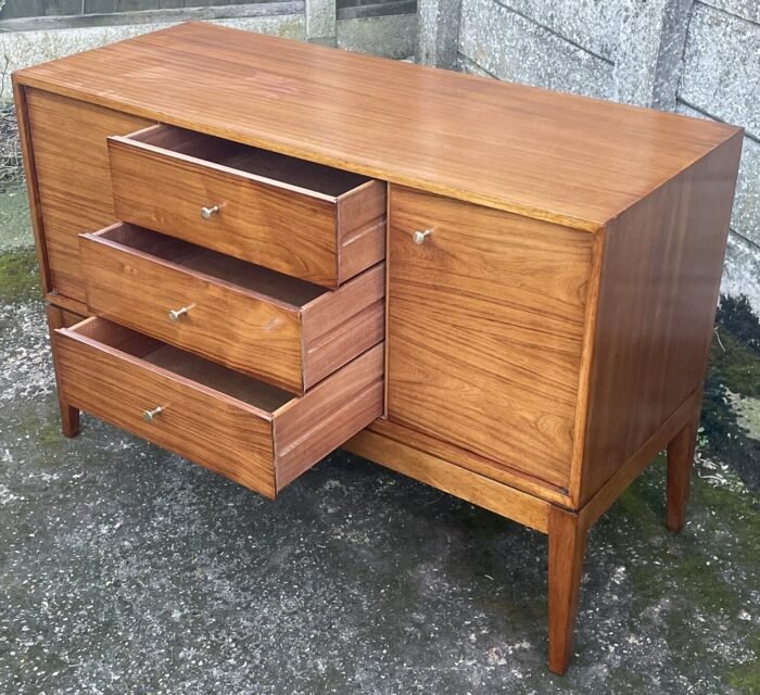 Quality Small Danish Style Uniflex Teak Sideboard  Description - Image 5