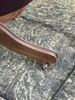 Fine Antique Style Oxblood Leather Swivel Office Directors Chair - Image 2