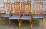 Superb Set of 6 Danish Teak Koefoed Dining Chairs