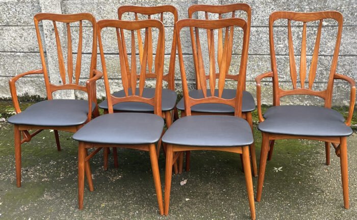 Superb Set of 6 Danish Teak Koefoed Dining Chairs - Image 2
