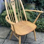 Modern Ercol Swan Quaker Armchair Solid Ash Very Clean Condition