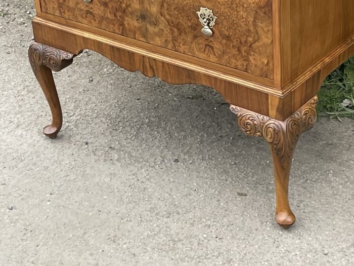 Rare Art Deco Walnut Large Chest of 5 Drawers - Image 2