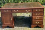 Victorian Arts & Crafts Mahogany Partners Desk