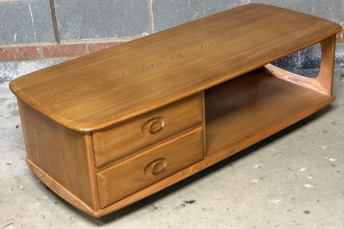 Modern Ercol Minerva TV Cabinet Coffee Table - Image 5