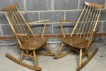 Ercol Goldsmiths Rocking Armchair Vintage Beech & Elm Chair