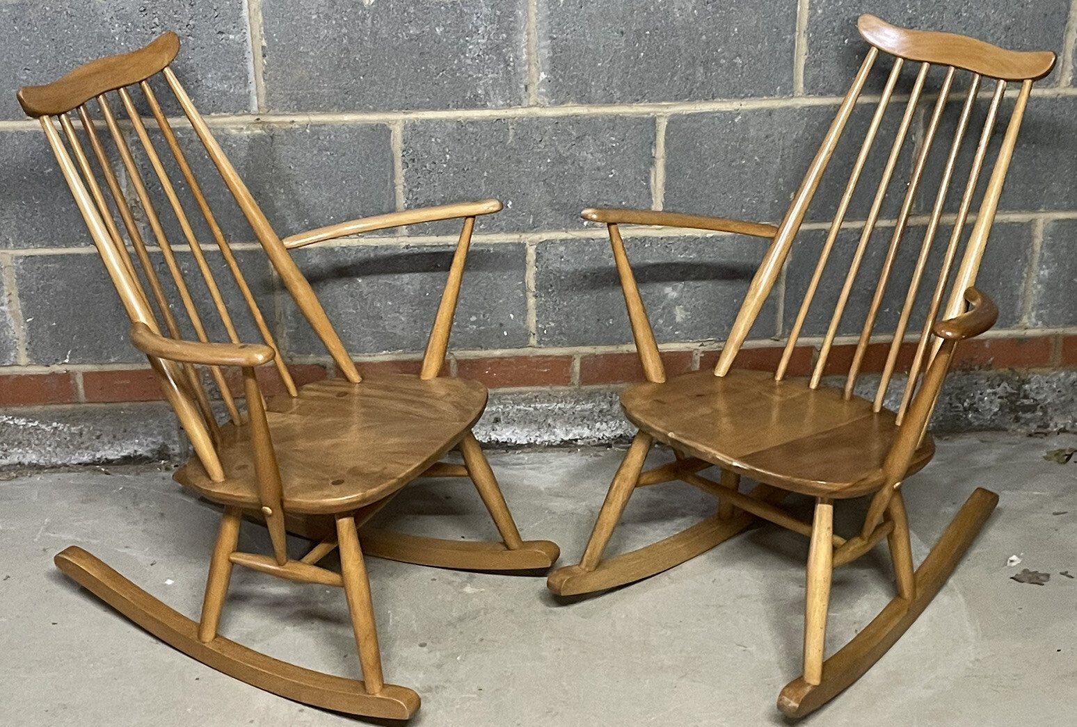 s-l1600-1212.jpg Ercol Goldsmiths Rocking Armchair Vintage Beech & Elm Chair - Image 1