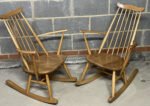Ercol Goldsmiths Rocking Armchair Vintage Beech & Elm Chair - Image 3