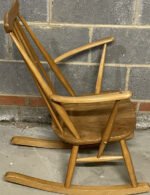 Ercol Goldsmiths Rocking Armchair Vintage Beech & Elm Chair - Image 5