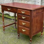 Victorian Mahogany Writing Desk Antique Small Office Desk