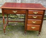 Victorian Mahogany Writing Desk Antique Small Office Desk - Image 5