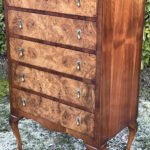 Superb Art Deco Walnut Tall Chest of Drawers
