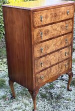 Superb Art Deco Walnut Tall Chest of Drawers - Image 3
