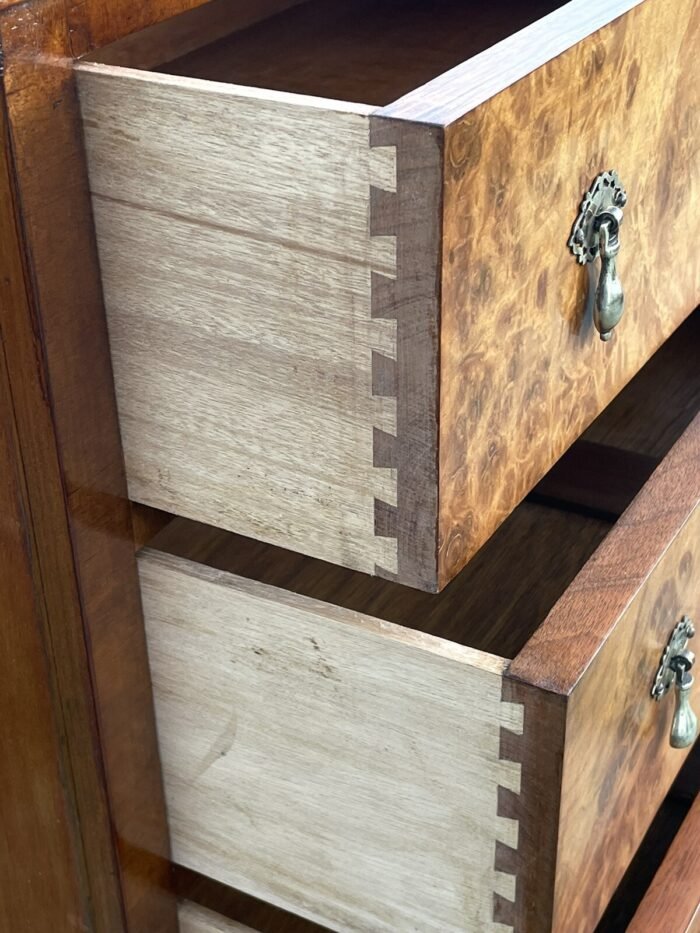 Superb Art Deco Walnut Tall Chest of Drawers - Image 5