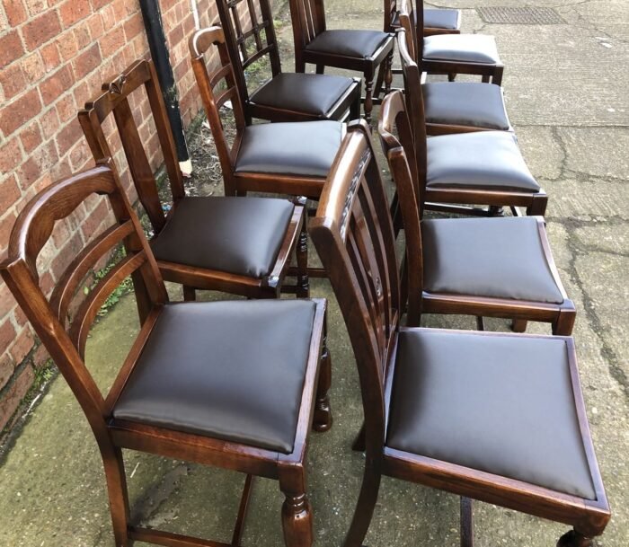 Vintage 1920s Oak Dining Chairs for Pubs, Cafés & Restaurants - Image 3