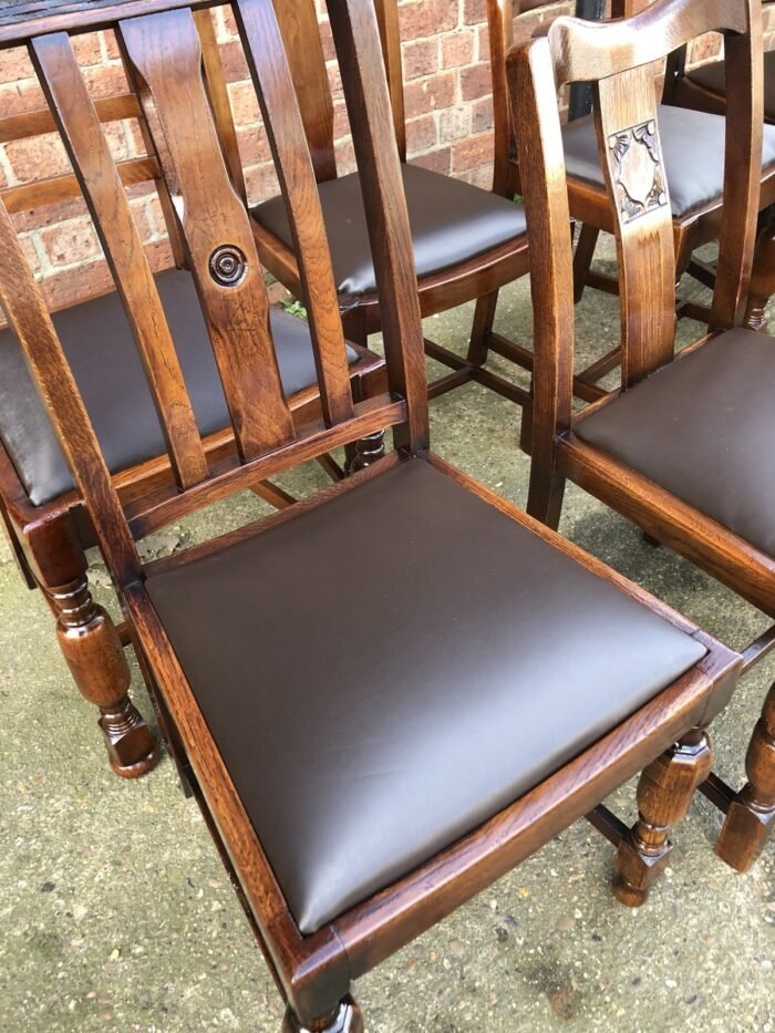 Vintage 1920s Oak Dining Chairs for Pubs, Cafés & Restaurants - Image 5