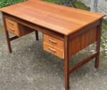 Superb Retro Danish Teak Writing Desk - Image 4