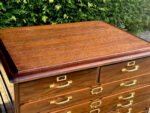 Rare Antique Arts & Crafts Oak 9 Drawer Plan Chest - Image 3