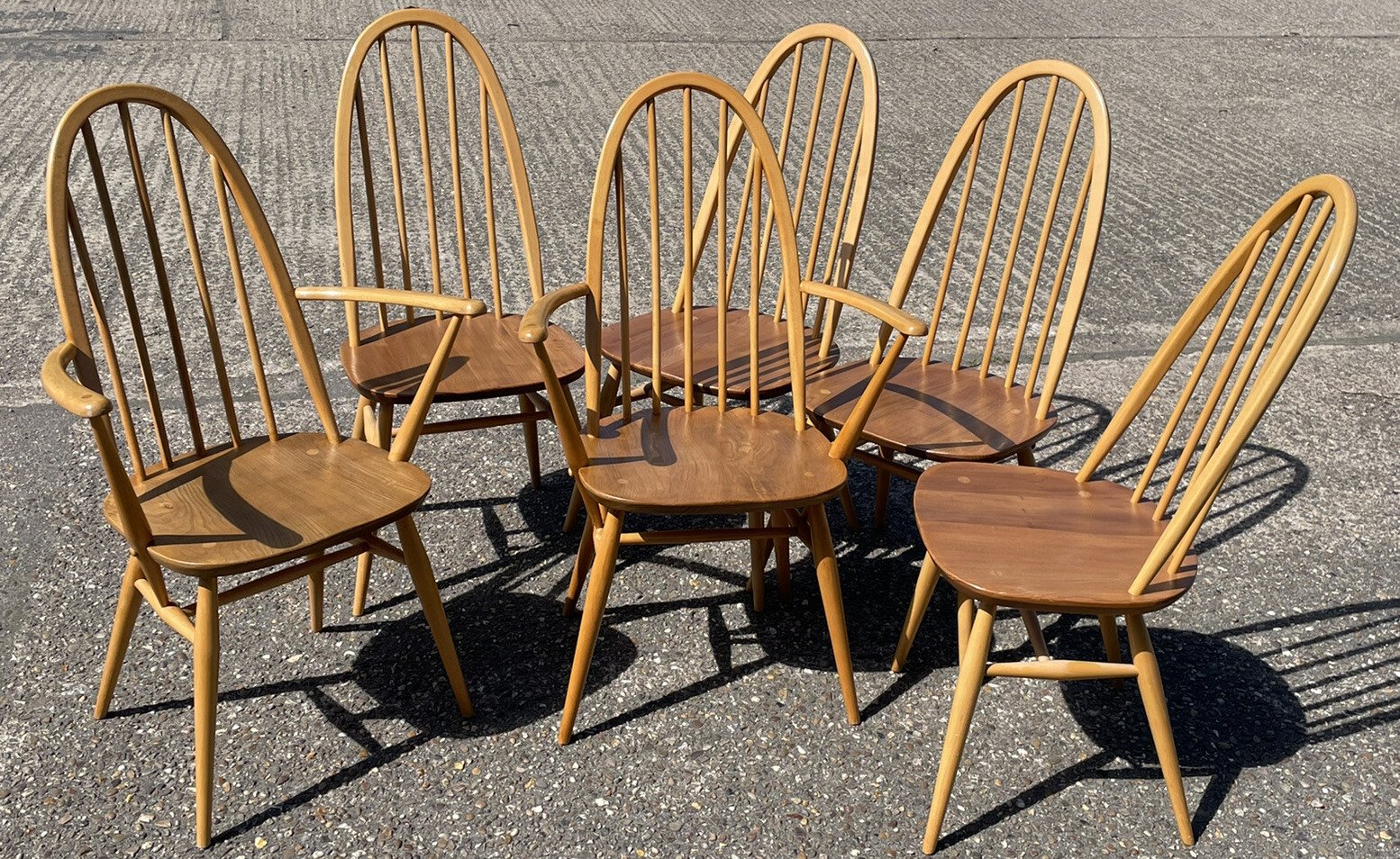 s-l1600-1252.jpg Ercol Quaker Dining Chairs Set of 6 Vintage Elm & Beech - Image 1
