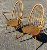 Ercol Quaker Dining Chairs Set of 6 Vintage Elm & Beech - Image 5