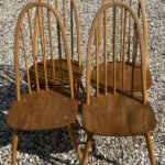 Superb Set of 4 Ercol Blond Quaker Dining Chairs