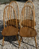 Superb Set of 4 Ercol Blond Quaker Dining Chairs