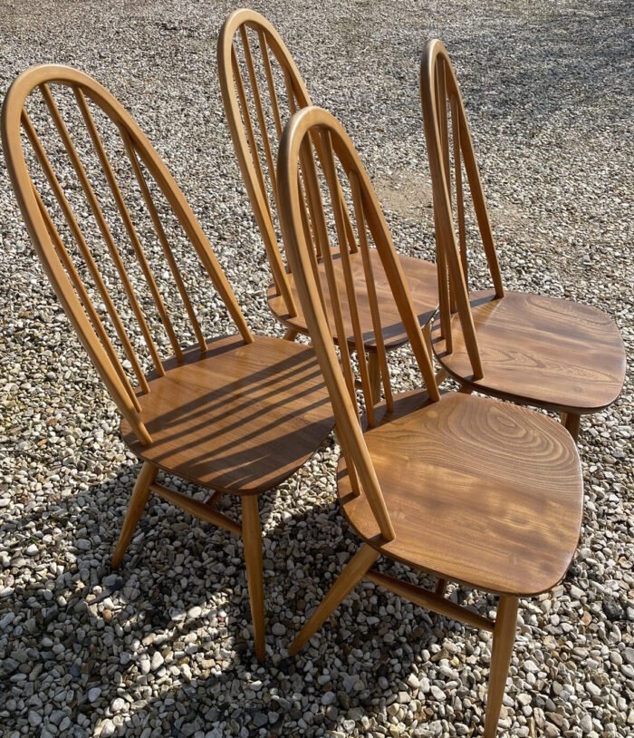 Superb Set of 4 Ercol Blond Quaker Dining Chairs - Image 2