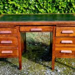 Large Arts & Crafts Golden Oak Partners Writing Desk