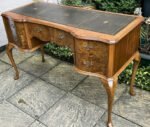 Rare Art Deco Walnut Bird's Eye Maple Writing Desk