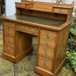 Rare Victorian Arts & Crafts Hobbs of London Oak Writing Desk