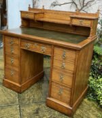 Rare Victorian Arts & Crafts Hobbs of London Oak Writing Desk