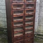 Rare Oak Haberdashery Shop Cabinet 18 Drawer Vintage