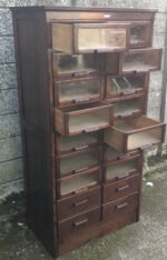 Rare Oak Haberdashery Shop Cabinet 18 Drawer Vintage - Image 4