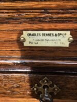 Rare Arts & Crafts Oak Tambour Filing Cabinet with 16 Trays - Image 2