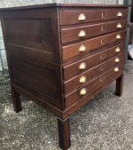 Rare Arts & Crafts Oak 6 Drawer Plan Chest for Artists - Image 2